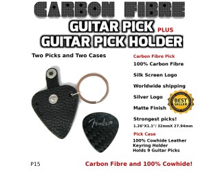Fender Guitar Pick Carbon Fibre and Case p15